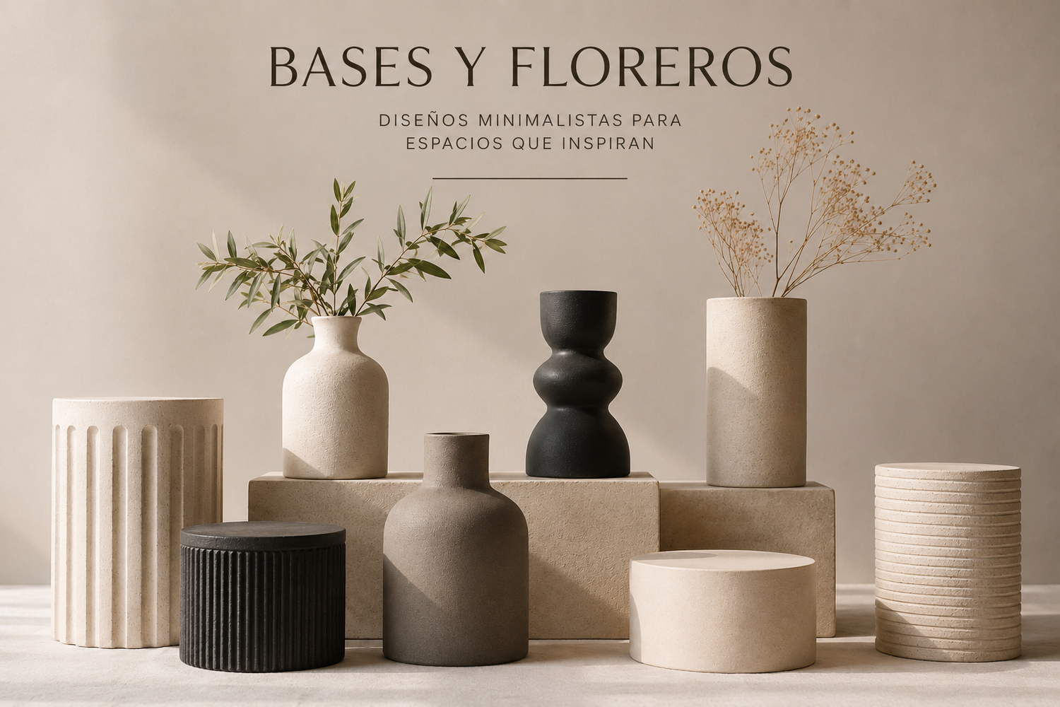 Bases y floreros